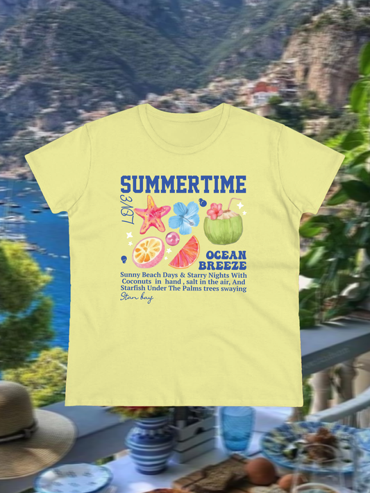 Summer time yellow baby tee