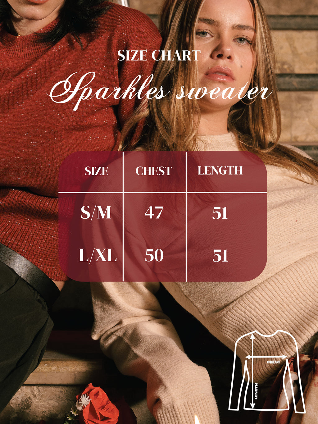 Rouge Sparkles Corset Sweater