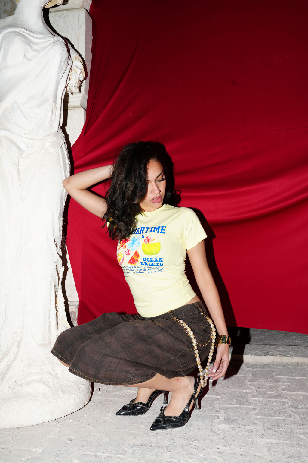 Summer time yellow baby tee