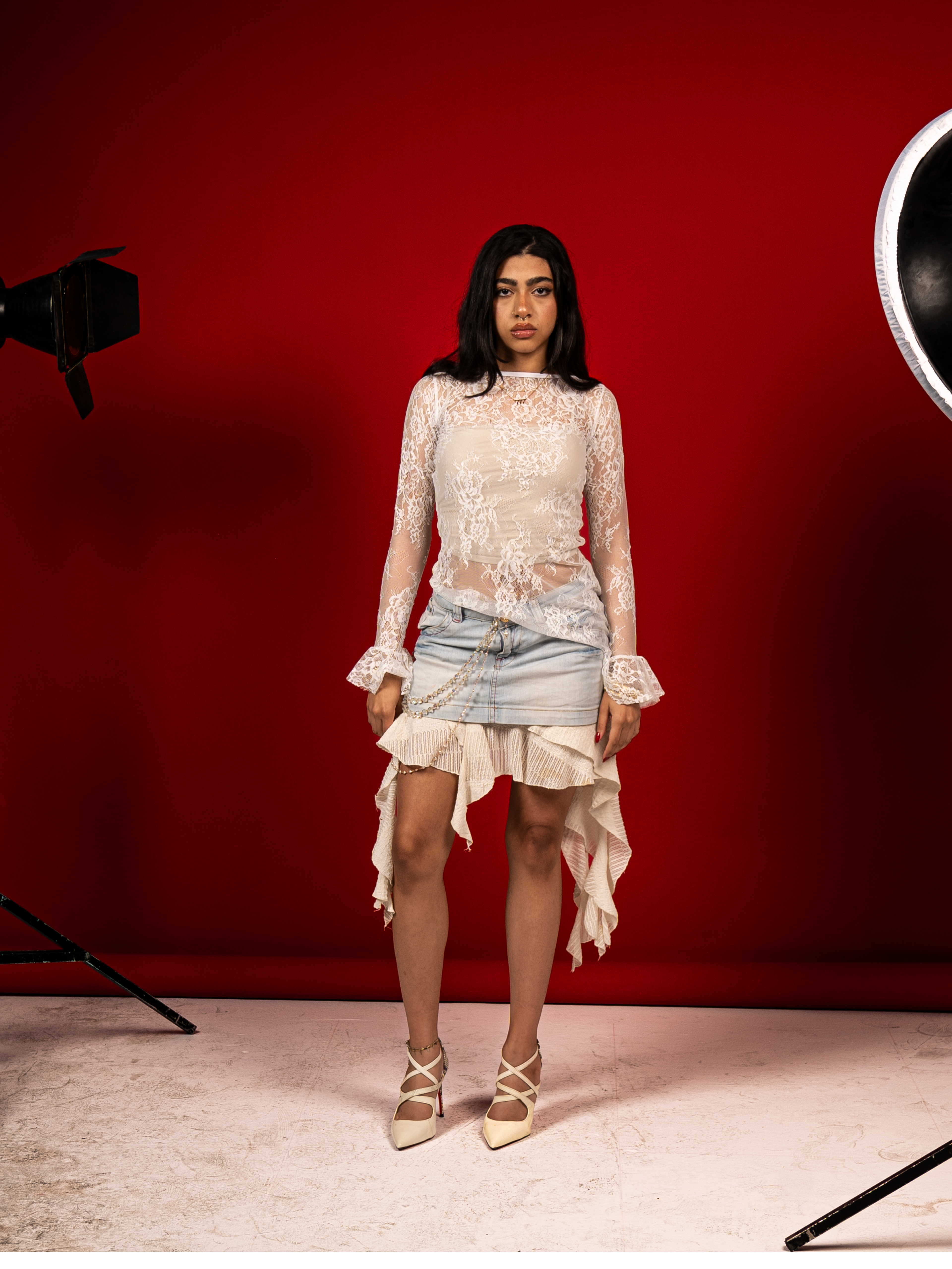 blanche lace angel top