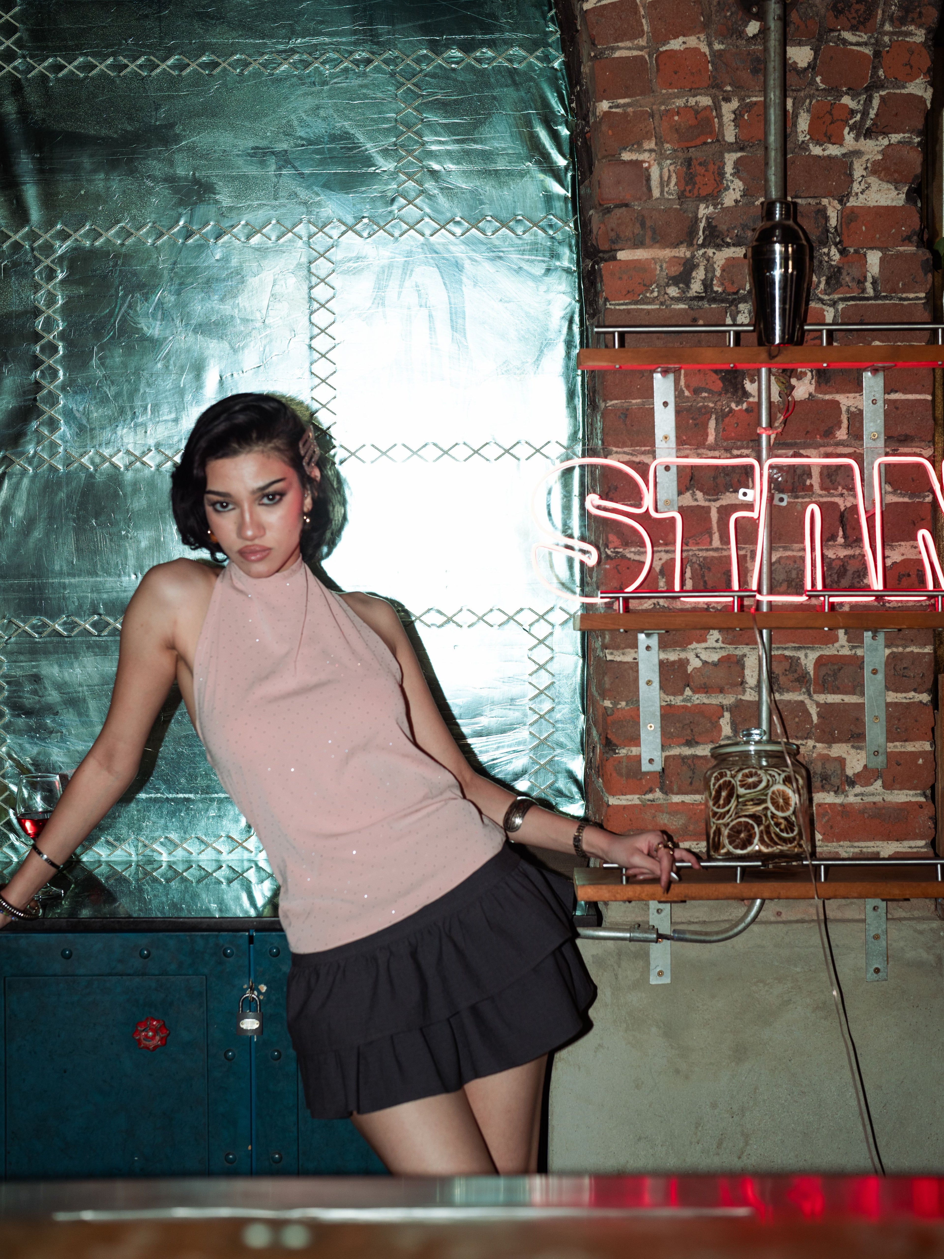 Backless En rose top