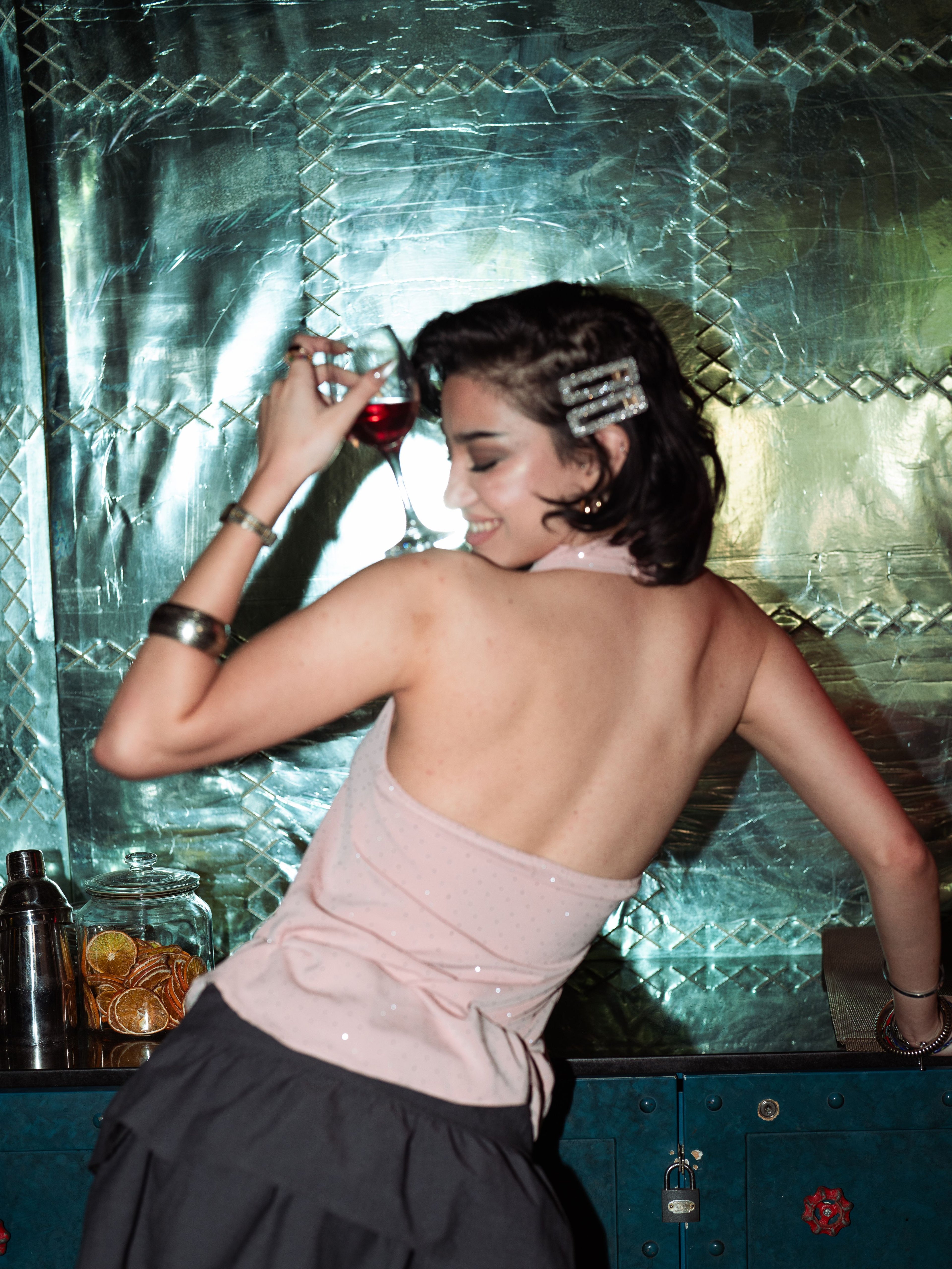 Backless En rose top