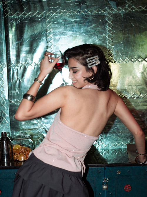 Backless En rose top