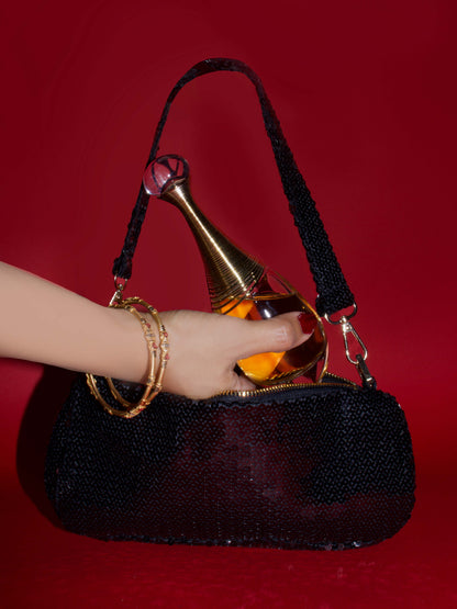 Noir Glitter Bag