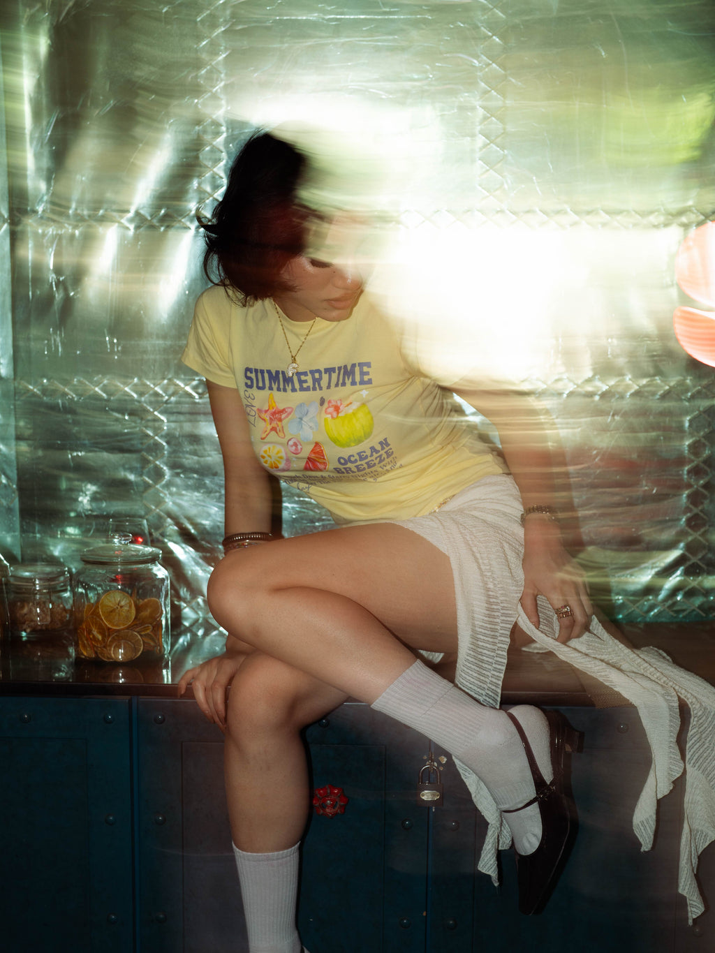 Summer time yellow baby tee