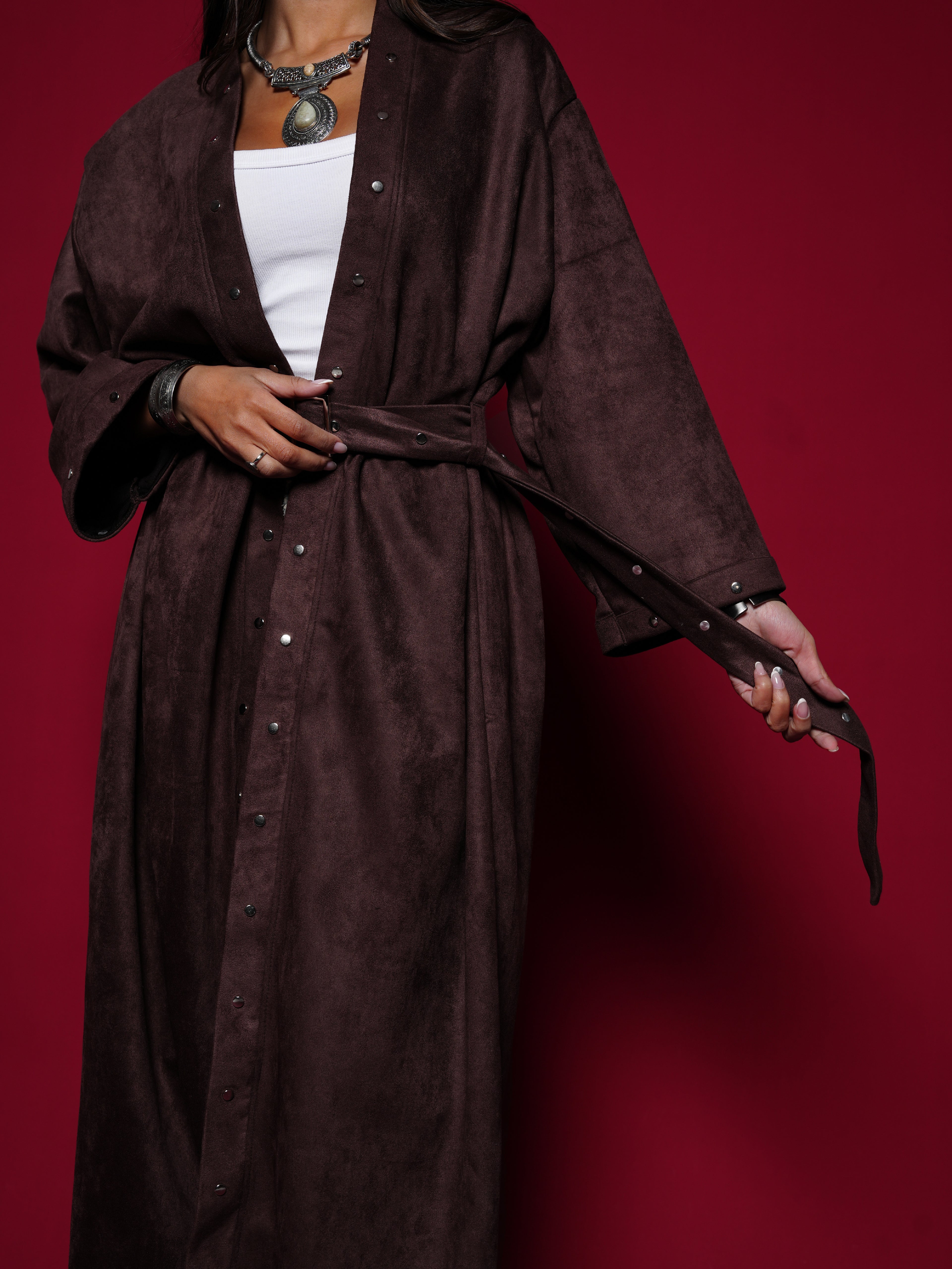 Brown Star Stud Suede