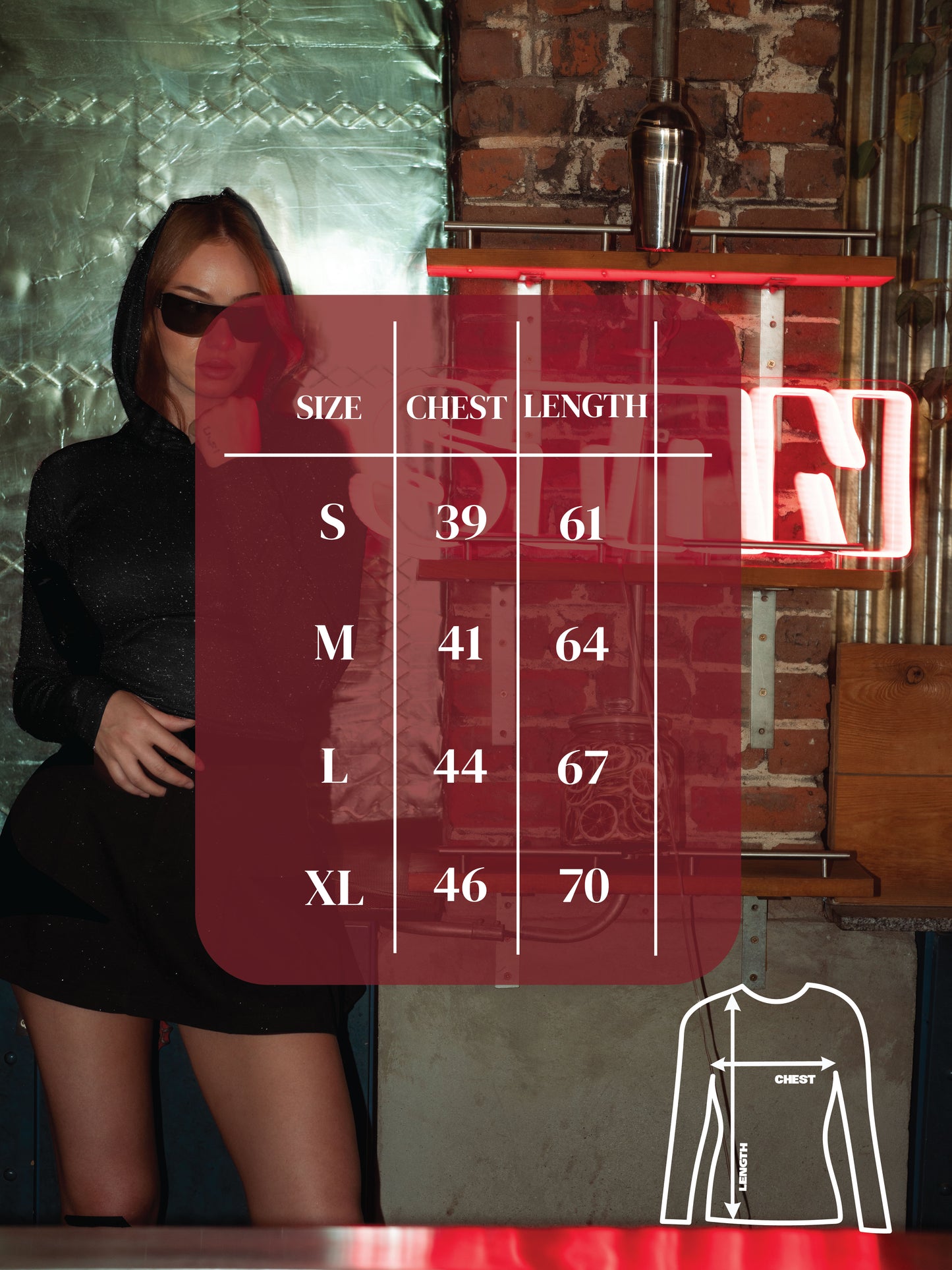 Le haut noir glitter top