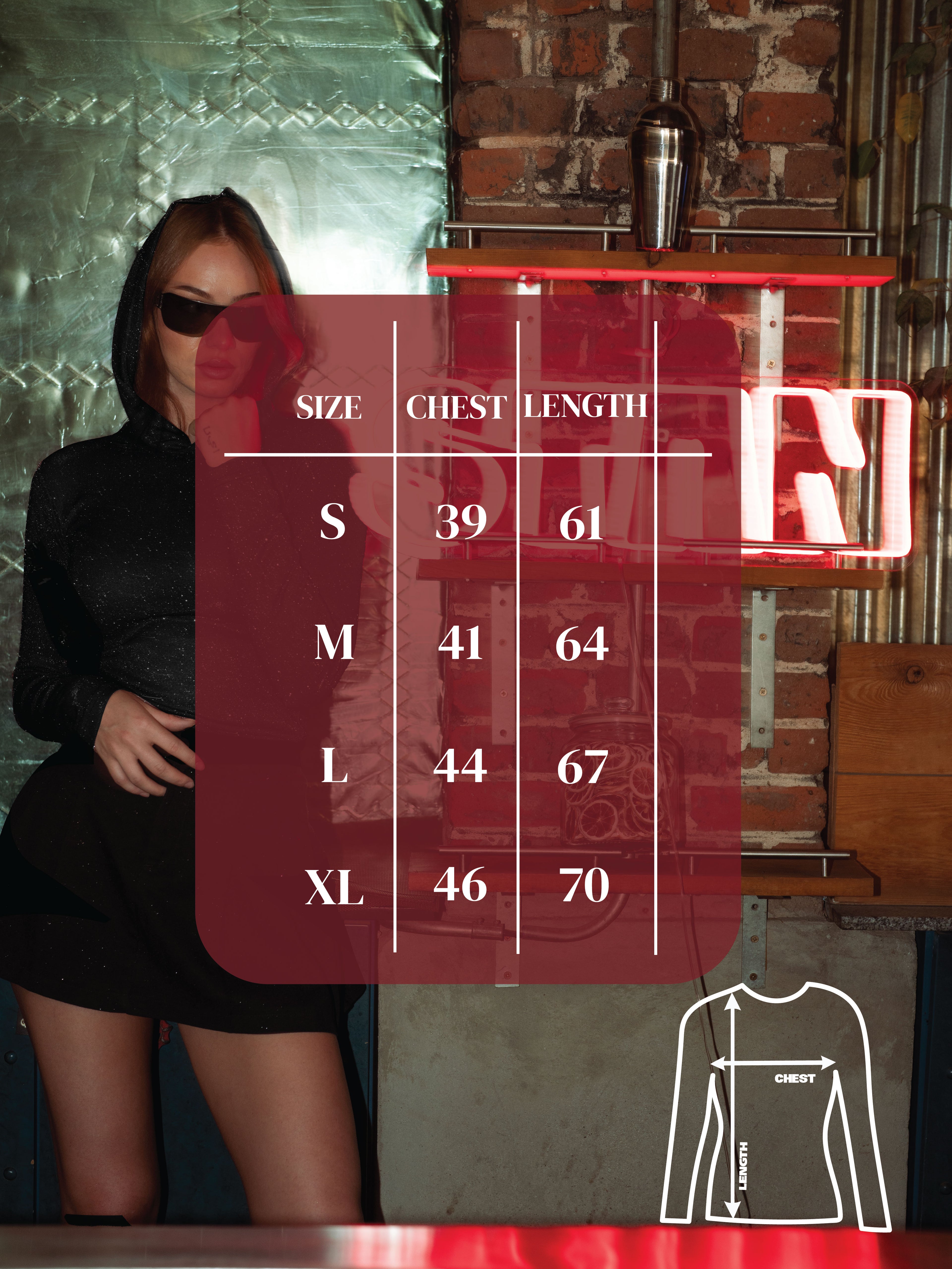 Le haut noir glitter top